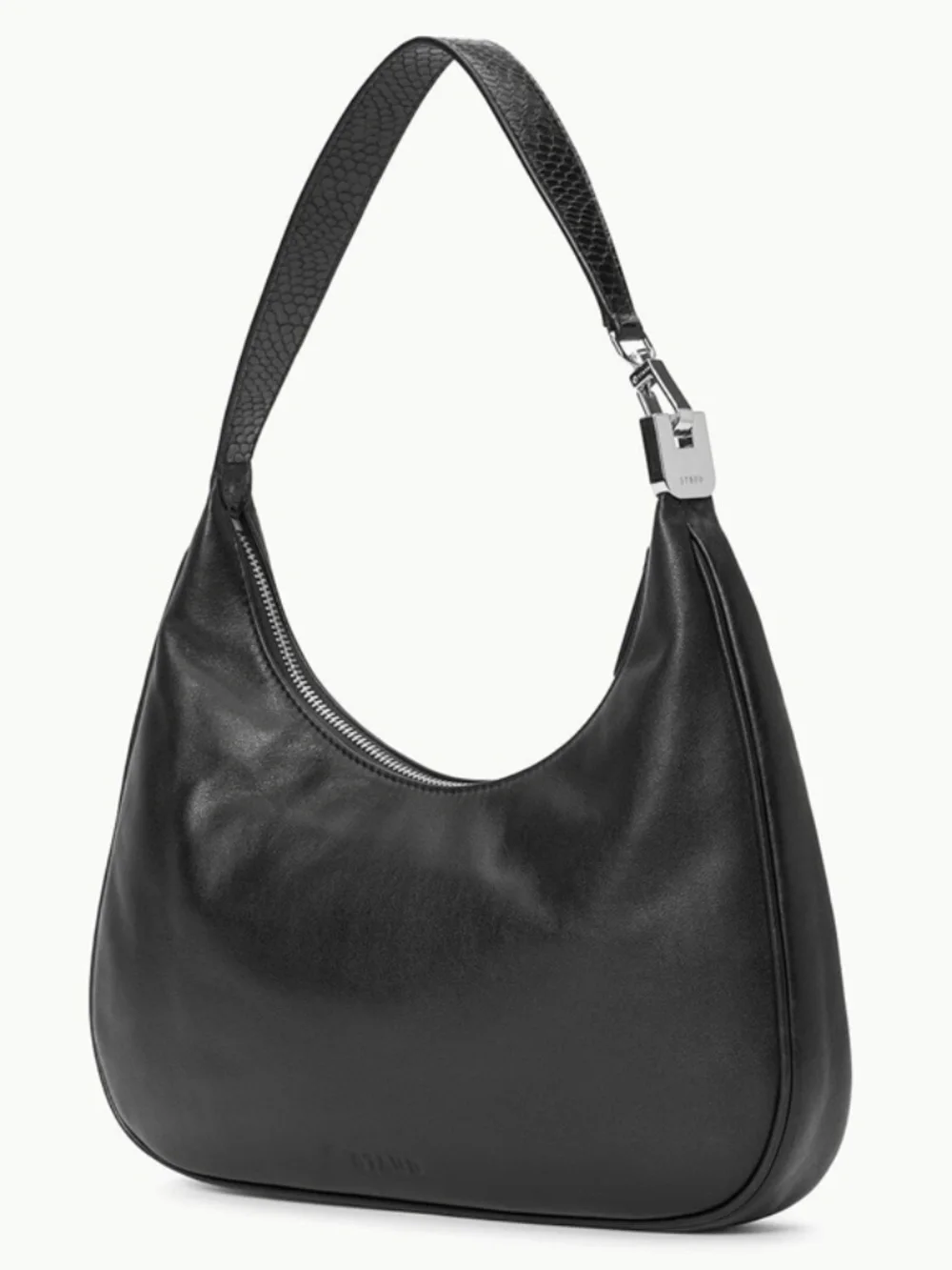 NWOT STAUD “Sylvie” Shoulder Bag Black Calf Leather - Picture 1 of 9